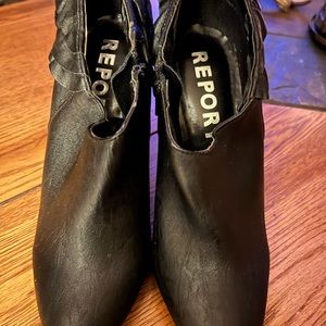 Report ankle heeled booties. Size 8. Excellent Condition
